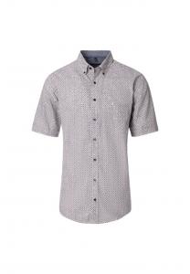 Повседневная рубашка с коротким рукавом и принтом повседневный крой Casamoda, оранжевый