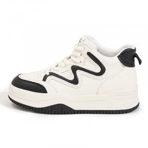 Milan Love Song Легкие Высокие Кроссовки для Скейтбординга с Эффектом Увеличения Роста Женские Белый, Черный