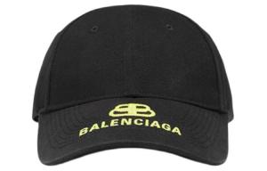 Balenciaga Хлопковая бейсболка женская черная, Black