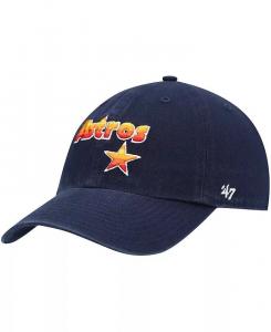 Мужская темно-синяя регулируемая шляпа Houston Astros Logo Cooperstown Collection Clean Up '47 Brand