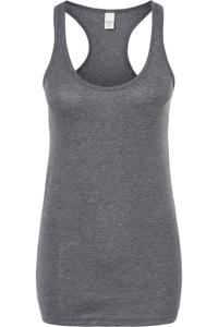 Женская майка-борцовка Tultex Poly-Rich, цвет heather charcoal