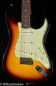 Fender Custom Shop Willcutt True '62 Stratocaster Journeyman Relic 3-Color Sunburst, крупный C (786)
