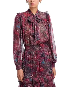 Блузка в стиле бохо с узором пейсли - эксклюзив Aqua, красный