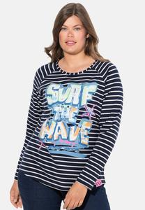 Топ LAURASØN SURF THE WAVE STRIPED GRAPHIC, Marine/Dark Blue