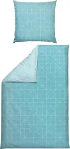 Двустороннее постельное белье , синее, 1x 155x220 см + 1x 80x80 см Erwin Müller