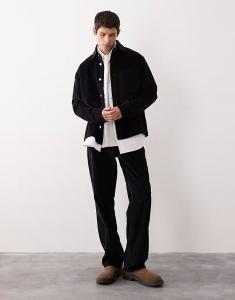 Брюки прямого кроя из коллекции AC-B-253 черного цвета Asos Collective