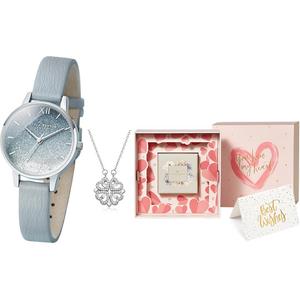 OLIVIA·BURTON Часы Ocean Series Wrist Watch Quartz Movement Leather Strap 30mm Blue Dial Women's Watch