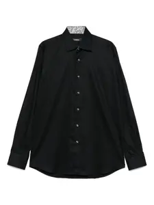 Рубашка из смесовой хлопковой ткани KARL LAGERFELD, черный