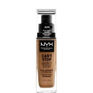 Can’T stop не остановит 24-часовой тональный крем Nyx Professional Makeup, цвет golden