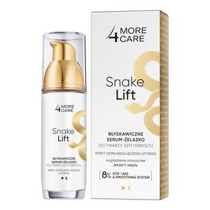 More4care, Snake Lift, мгновенная сыворотка-утюжок для лица, шеи и декольте, 35 мл