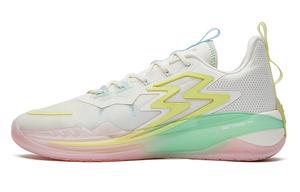 Баскетбольные кроссовки Big3 3.0 мужские с низким верхом белые/зеленые/розовые 361°