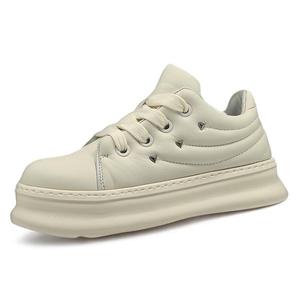Devanro Высокие износостойкие дышащие противоскользящие низкие повседневные туфли мужские экрю, цвет Ecru