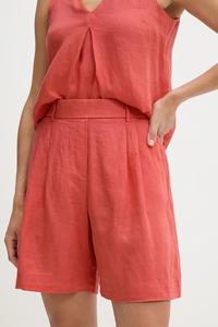 Льняные шорты United Colors Of Benetton, розовый