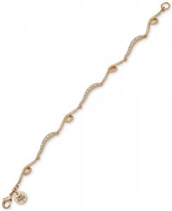 Браслет с петлей и застежкой-молнией, золотистого цвета, инкрустированный паве Emily in Paris, Crystal Wh