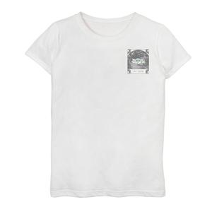 Футболка для девочек 7–16 лет с изображением «Звездных войн», «Мандалорец», «Детская карта», левая нагрудная футболка Licensed Character