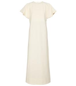 Платье макси из креп-стрейч Jil Sander, Natural