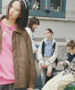 Блузон из искусственной кожи с неровной текстурой