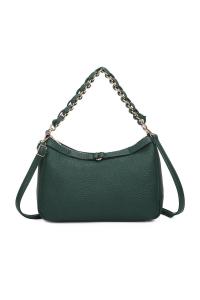 Сумка на плечо Kara из искусственной кожи с завязывающим ремнем и цепочкой Fontanella Fashion, зеленый
