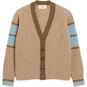 Кардиган Ami Paris College Wool AMIPARIS, светло-коричневый