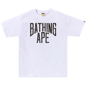 Футболка с логотипом BAPE Layered Line Camo NYC, цвет Белый/Черный