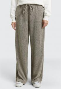 Брюки TOM TAILOR LOOSE WIDE, Beige/Black Structure/Beige