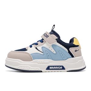 Противоскользящие легкие амортизирующие детские кроссовки для скейтбординга WARRIOR, синий/серый/белый