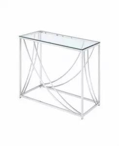 Прямоугольный журнальный столик Malibu с акцентами в форме спуска Coaster Home Furnishings, silver