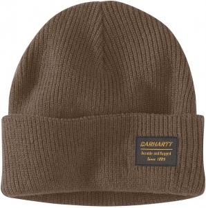 Carhartt мужская вязаная шапка с нашивкой, Coffee