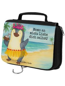 Mr. & Mrs. Panda Косметичка с изображением пингвина и кокоса, с надписью белого цвета