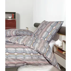 Постельное белье Janine «Моменты 98086», на молнии, цвет koralle/bleu/rosenholz