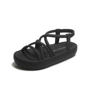 Alxnan Римские сандалии женские черные, цвет Black