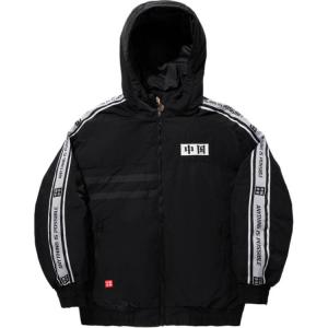 Пуховая куртка Li Ning, унисекс, черная, с капюшоном, средней высоты