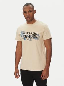 Футболка обычного кроя 78GAHC05 Versace Jeans Couture, бежевый