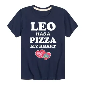 Футболка с принтом "Черепашки-ниндзя" и надписью "Pizza my heart" для мальчиков 8-20 лет Nickelodeon, синий