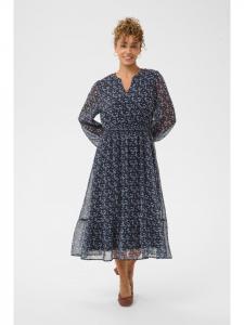 Cream Женское платье CRYuna в черном нейтральном цвете с листьями