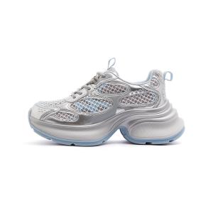 CAMEL Модные универсальные удобные платформенные массивные кроссовки для женщин серебристо-голубые, цвет Silver/Blue