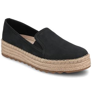 Женские эспадрильи Catalina на круглом носке Journee, Black Nubuck
