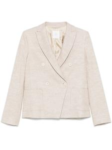 Eleventy пиджак с металлизированной нитью, нейтральный цвет