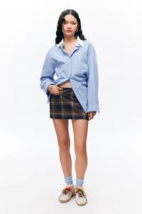 Рубашка свободного кроя из поплина с длинными рукавами Monki, голубой