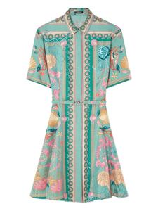 Versace платье-рубашка Underwater Barocco, зеленый