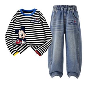 Детская повседневная спортивная одежда Disney, белый