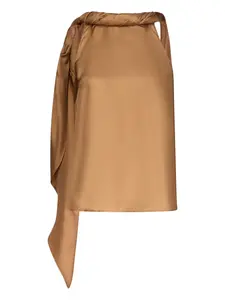 Блузка Wilma с драпировкой Loulou De Saison, коричневый