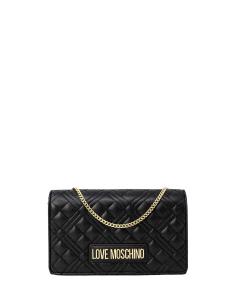 Сумка Love Moschino с золотым логотипом, черный