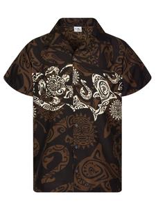 Рубашка King Kameha Maori Chest, коричневый