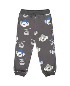 Детские флисовые спортивные штаны для мальчиков - для малышей и для взрослых. Deux Par Deux, серый