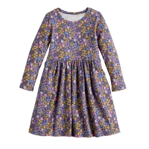 Трикотажное платье с длинными рукавами для девочек 4-12 лет Jumping Beans, цвет floral field purple