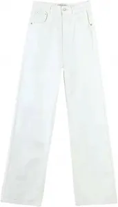 Женские джинсы Loose Fit Wide Leg с высокой посадкой и контрастной строчкой