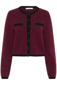 Кардиган Gestuz ALPHA CONTRAST, Blood Red Melange/Black/Dark Red