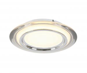 Новый светодиодный потолочный светильник с регулировкой яркости, степень защиты IP20 Novel, серый/белый/хром/прозрачный