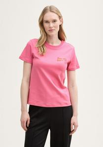 Футболка TOM TAILOR Print T-shirt, Bright Rose/Light Pink